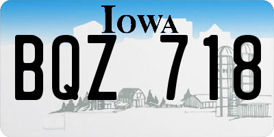 IA license plate BQZ718