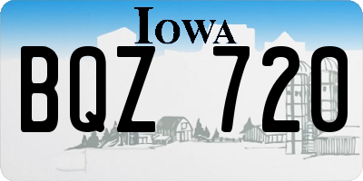 IA license plate BQZ720