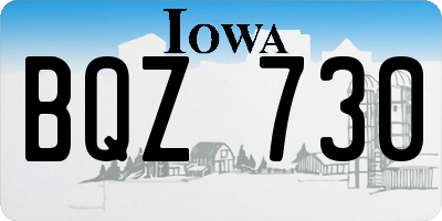 IA license plate BQZ730