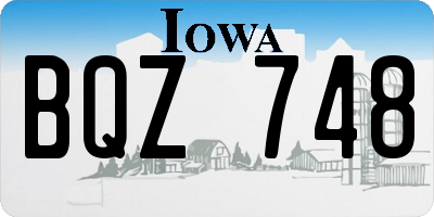 IA license plate BQZ748
