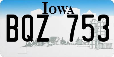 IA license plate BQZ753