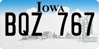 IA license plate BQZ767