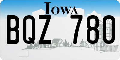 IA license plate BQZ780