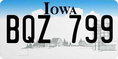 IA license plate BQZ799