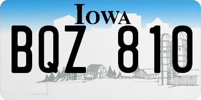 IA license plate BQZ810
