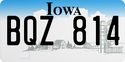 IA license plate BQZ814