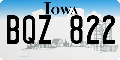 IA license plate BQZ822