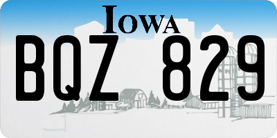 IA license plate BQZ829