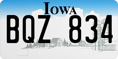 IA license plate BQZ834