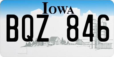IA license plate BQZ846
