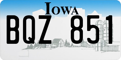 IA license plate BQZ851