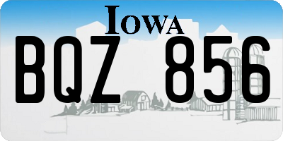 IA license plate BQZ856