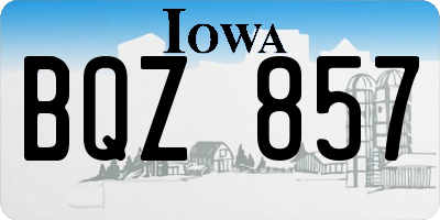 IA license plate BQZ857
