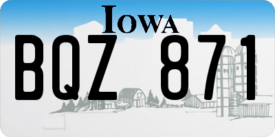 IA license plate BQZ871