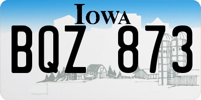 IA license plate BQZ873