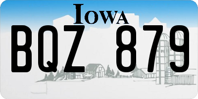 IA license plate BQZ879