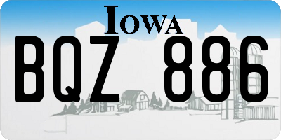 IA license plate BQZ886