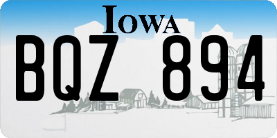 IA license plate BQZ894