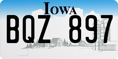 IA license plate BQZ897