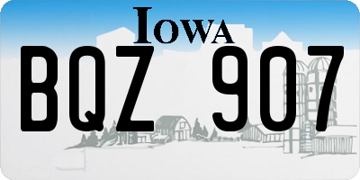 IA license plate BQZ907