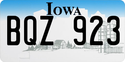 IA license plate BQZ923