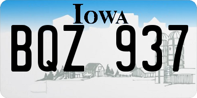 IA license plate BQZ937
