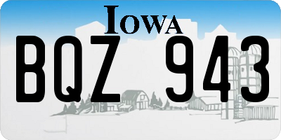 IA license plate BQZ943