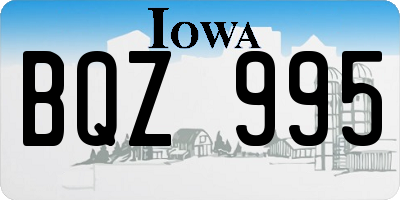 IA license plate BQZ995