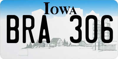 IA license plate BRA306