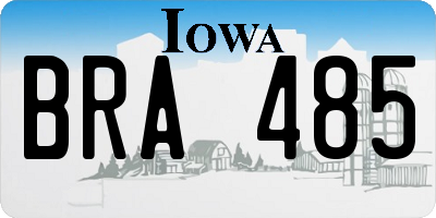 IA license plate BRA485