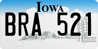 IA license plate BRA521