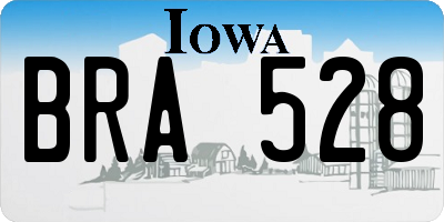IA license plate BRA528