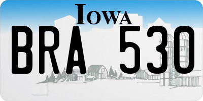 IA license plate BRA530