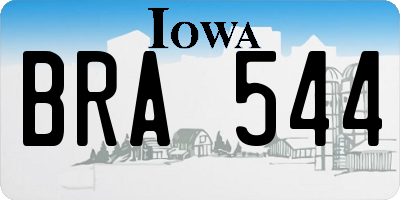 IA license plate BRA544