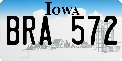 IA license plate BRA572