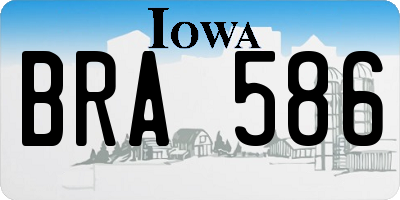 IA license plate BRA586