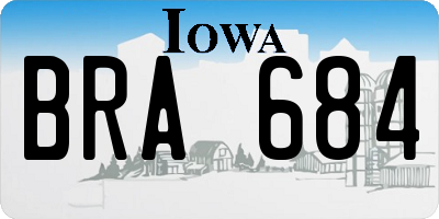IA license plate BRA684