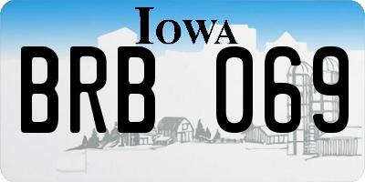 IA license plate BRB069