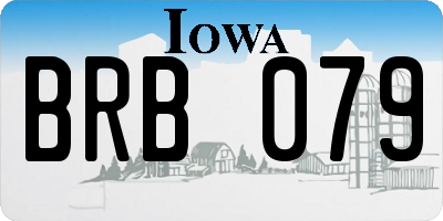 IA license plate BRB079