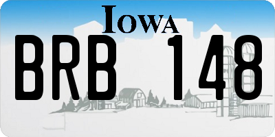 IA license plate BRB148