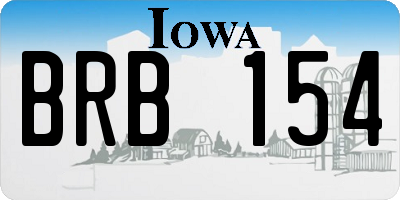 IA license plate BRB154