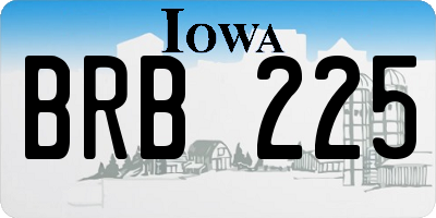 IA license plate BRB225