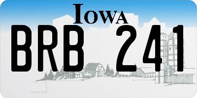 IA license plate BRB241