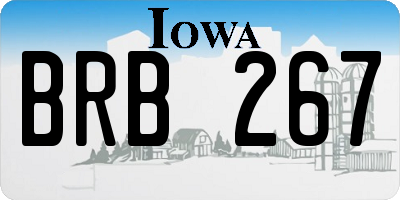 IA license plate BRB267