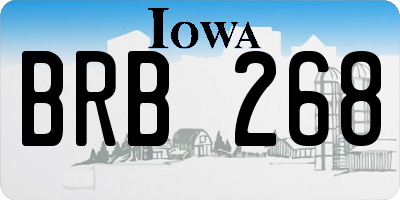 IA license plate BRB268