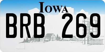IA license plate BRB269