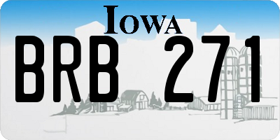 IA license plate BRB271