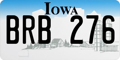 IA license plate BRB276