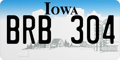 IA license plate BRB304