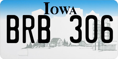 IA license plate BRB306